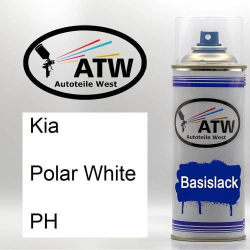 Kia, Polar White, PH: 400ml Sprühdose, von ATW Autoteile West.
